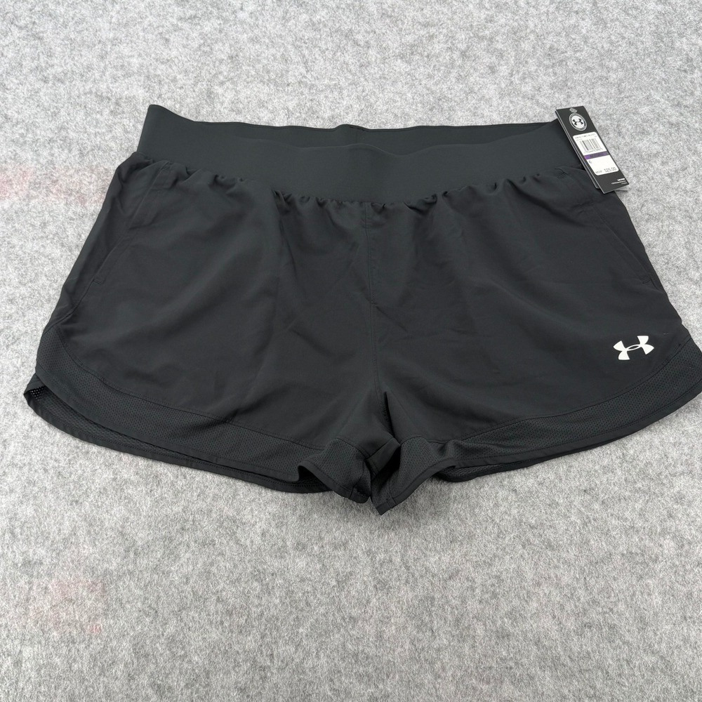 Under Armour HeatGear Loose Running Shorts Black XXL 1351232 Womens Activewear